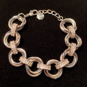 Alfani Crystal Accent Multi-Hoop Link Bracelet